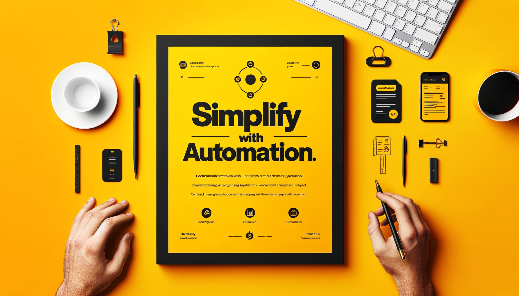DALL·E 2024-04-06 16.19.19 - Create an ultra-minimalist landing page banner for a contract management system, featuring only a bold, easy-to-read slogan on a bright yellow backgro